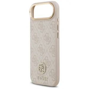 Etui Guess 4G Strass Logo & Big Strap Metal Buttons MagSafe do Apple iPhone Air różowy