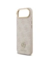 Etui Guess 4G Strass Logo & Big Strap Metal Buttons MagSafe do Apple iPhone Air różowy