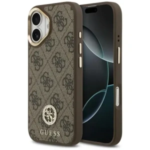 Etui Guess 4G Strass Logo MagSafe do Apple iPhone 17 brązowy