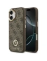 Etui Guess 4G Strass Logo MagSafe do Apple iPhone 17 brązowy