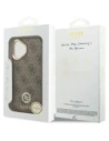 Etui Guess 4G Strass Logo MagSafe do Apple iPhone 17 brązowy