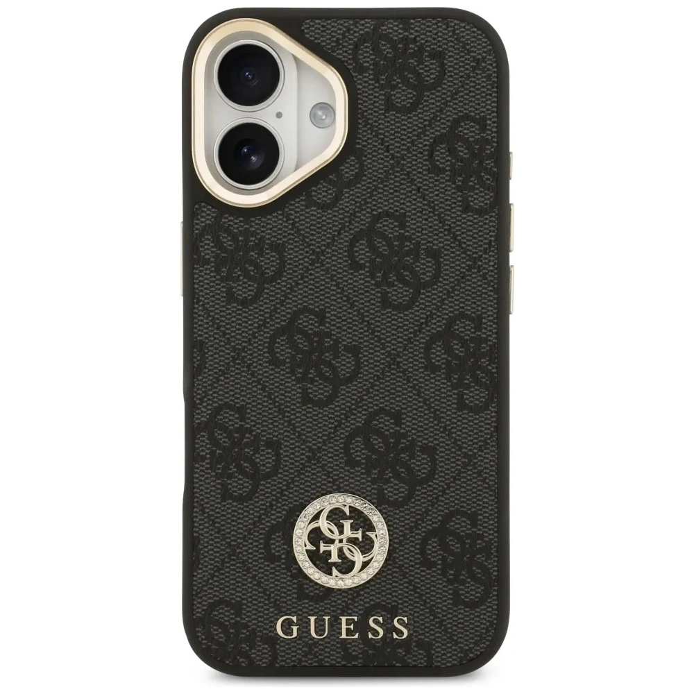 Etui Guess 4G Strass Logo MagSafe do Apple iPhone 17 czarny