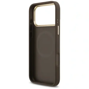 Etui Guess 4G Strass Logo MagSafe do Apple iPhone 17 Pro Max brązowy