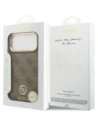 Etui Guess 4G Strass Logo MagSafe do Apple iPhone 17 Pro Max brązowy