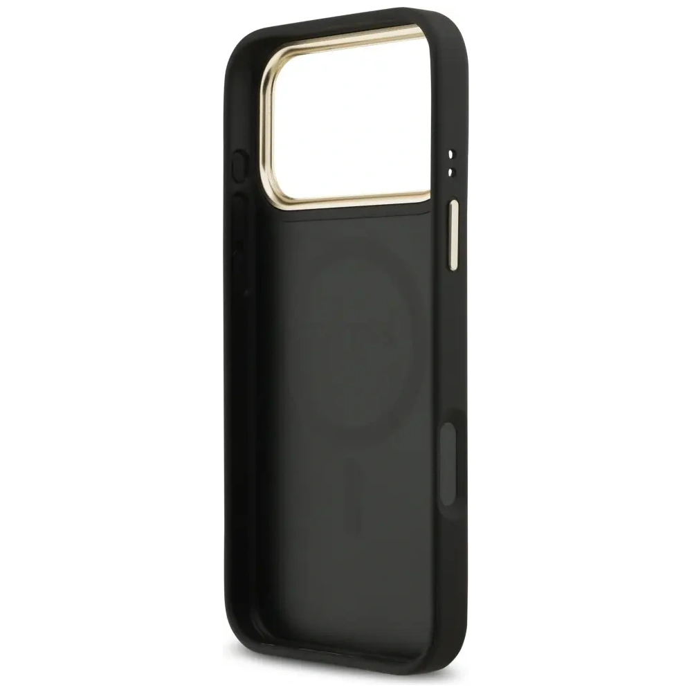 Etui Guess 4G Strass Logo MagSafe do Apple iPhone 17 Pro Max czarny