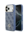 Etui Guess 4G Strass Logo MagSafe do Apple iPhone 17 Pro Max niebieski