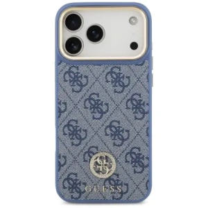 Etui Guess 4G Strass Logo MagSafe do Apple iPhone 17 Pro Max niebieski