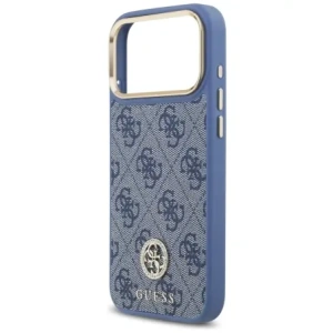 Etui Guess 4G Strass Logo MagSafe do Apple iPhone 17 Pro Max niebieski