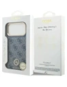 Etui Guess 4G Strass Logo MagSafe do Apple iPhone 17 Pro Max niebieski
