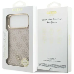 Etui Guess 4G Strass Logo MagSafe do Apple iPhone 17 Pro Max różowy