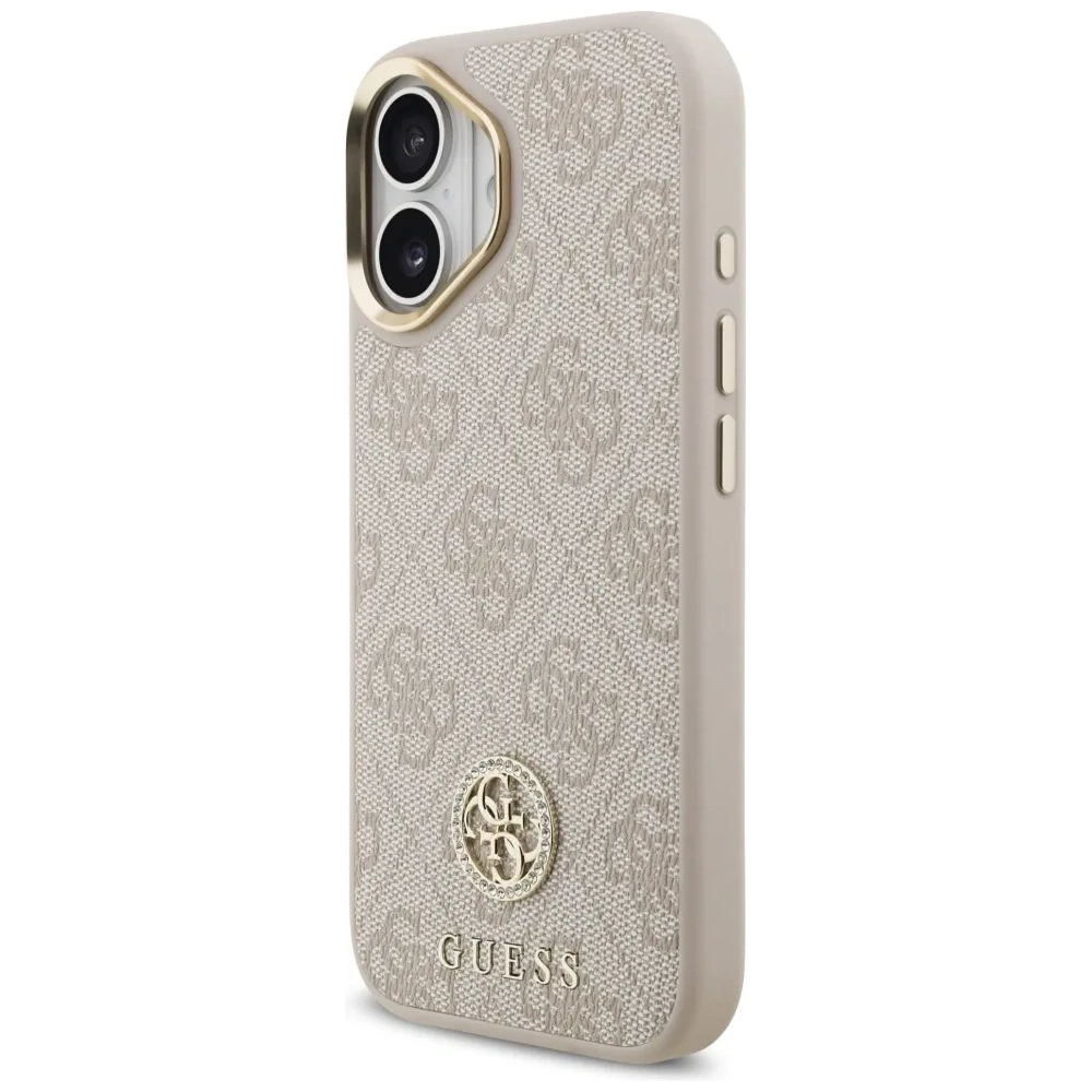 Etui Guess 4G Strass Logo MagSafe do Apple iPhone 17 różowy