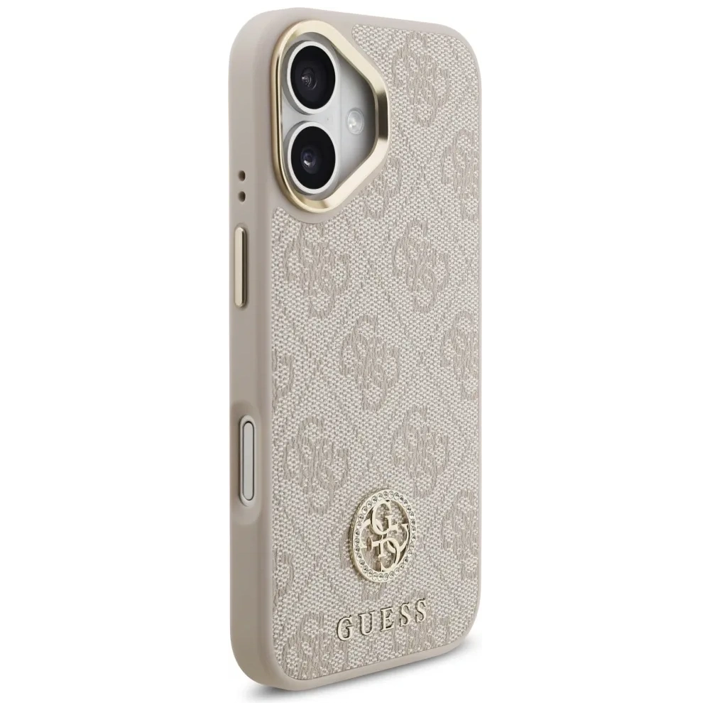 Etui Guess 4G Strass Logo MagSafe do Apple iPhone 17 różowy