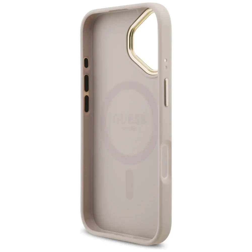 Etui Guess 4G Strass Logo MagSafe do Apple iPhone 17 różowy