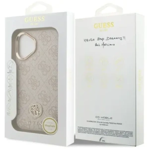 Etui Guess 4G Strass Logo MagSafe do Apple iPhone 17 różowy