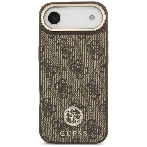 Etui Guess 4G Strass Logo MagSafe do Apple iPhone Air brązowy