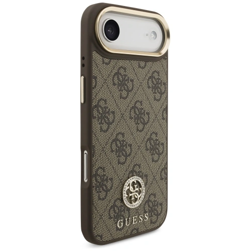 Etui Guess 4G Strass Logo MagSafe do Apple iPhone Air brązowy
