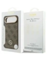 Etui Guess 4G Strass Logo MagSafe do Apple iPhone Air brązowy