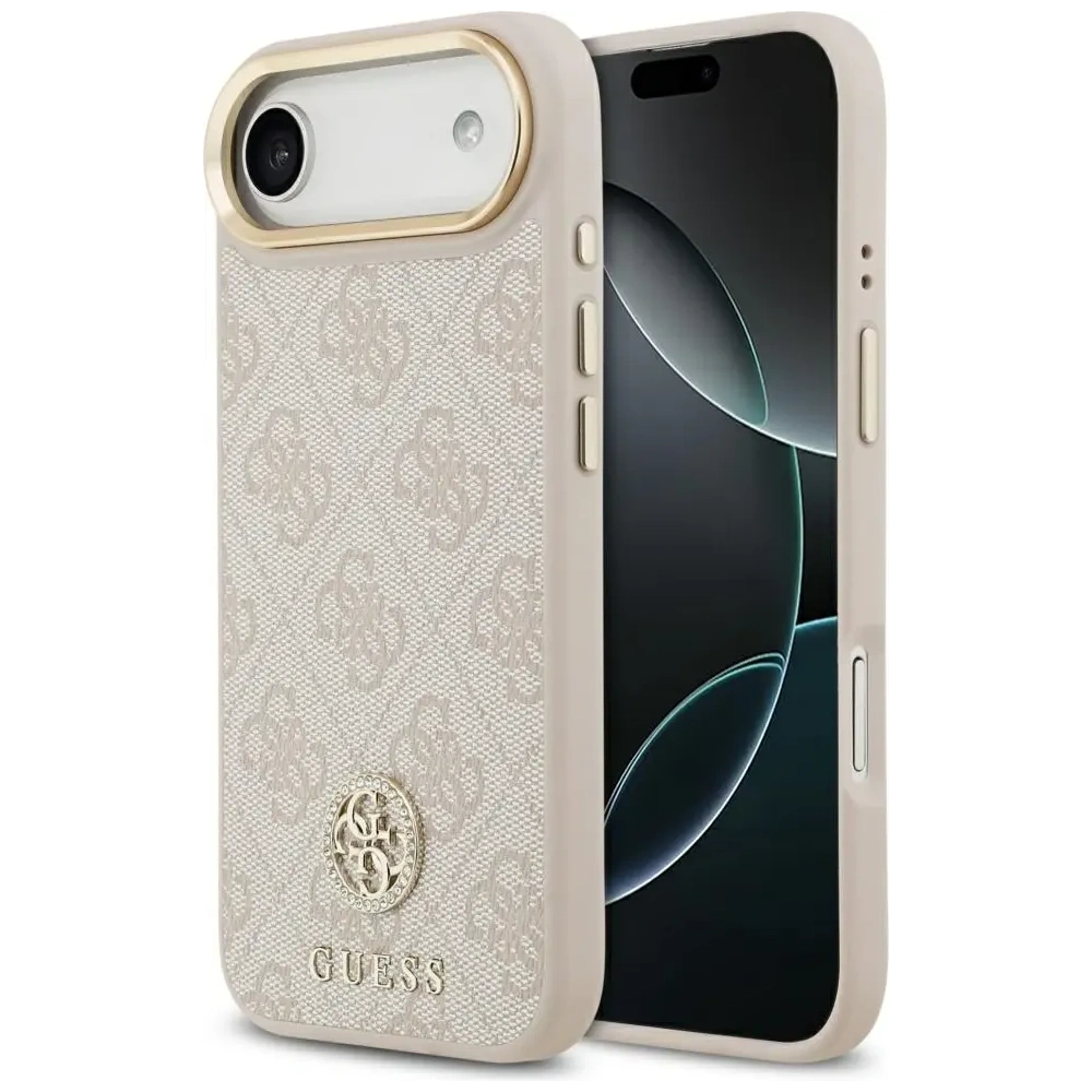 Etui Guess 4G Strass Logo MagSafe do Apple iPhone Air różowy