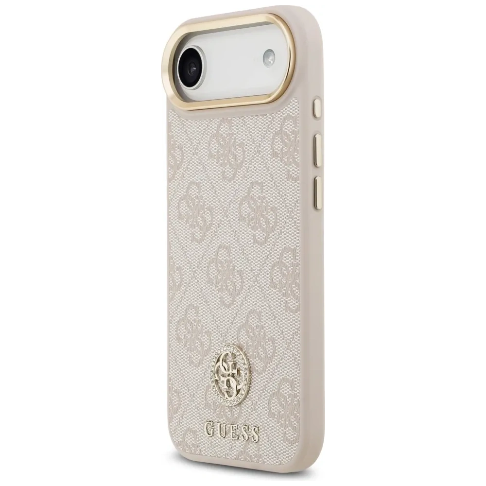 Etui Guess 4G Strass Logo MagSafe do Apple iPhone Air różowy