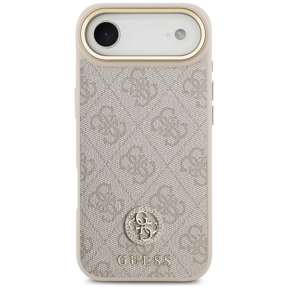 Etui Guess 4G Strass Logo MagSafe do Apple iPhone Air różowy