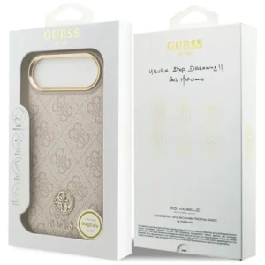 Etui Guess 4G Strass Logo MagSafe do Apple iPhone Air różowy