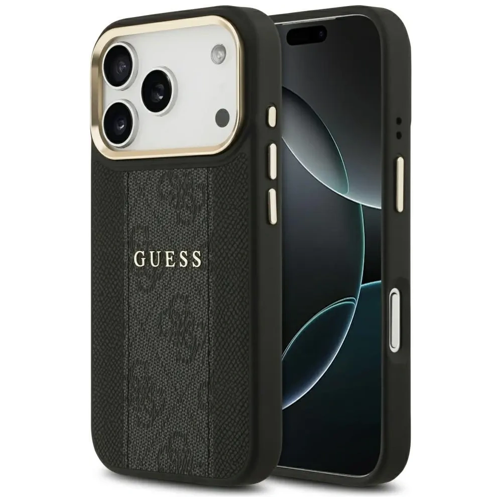 Etui Guess 4G Stripe MagSafe do Apple iPhone 17 Pro czarny