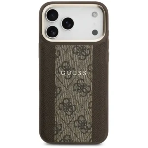 Etui Guess 4G Stripe MagSafe do Apple iPhone 17 Pro Max brązowy