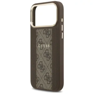 Etui Guess 4G Stripe MagSafe do Apple iPhone 17 Pro Max brązowy