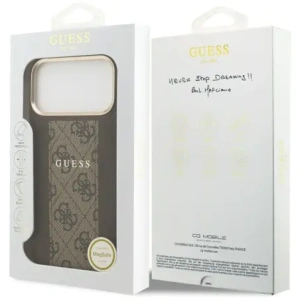 Etui Guess 4G Stripe MagSafe do Apple iPhone 17 Pro Max brązowy