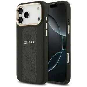 Etui Guess 4G Stripe MagSafe do Apple iPhone 17 Pro Max czarny