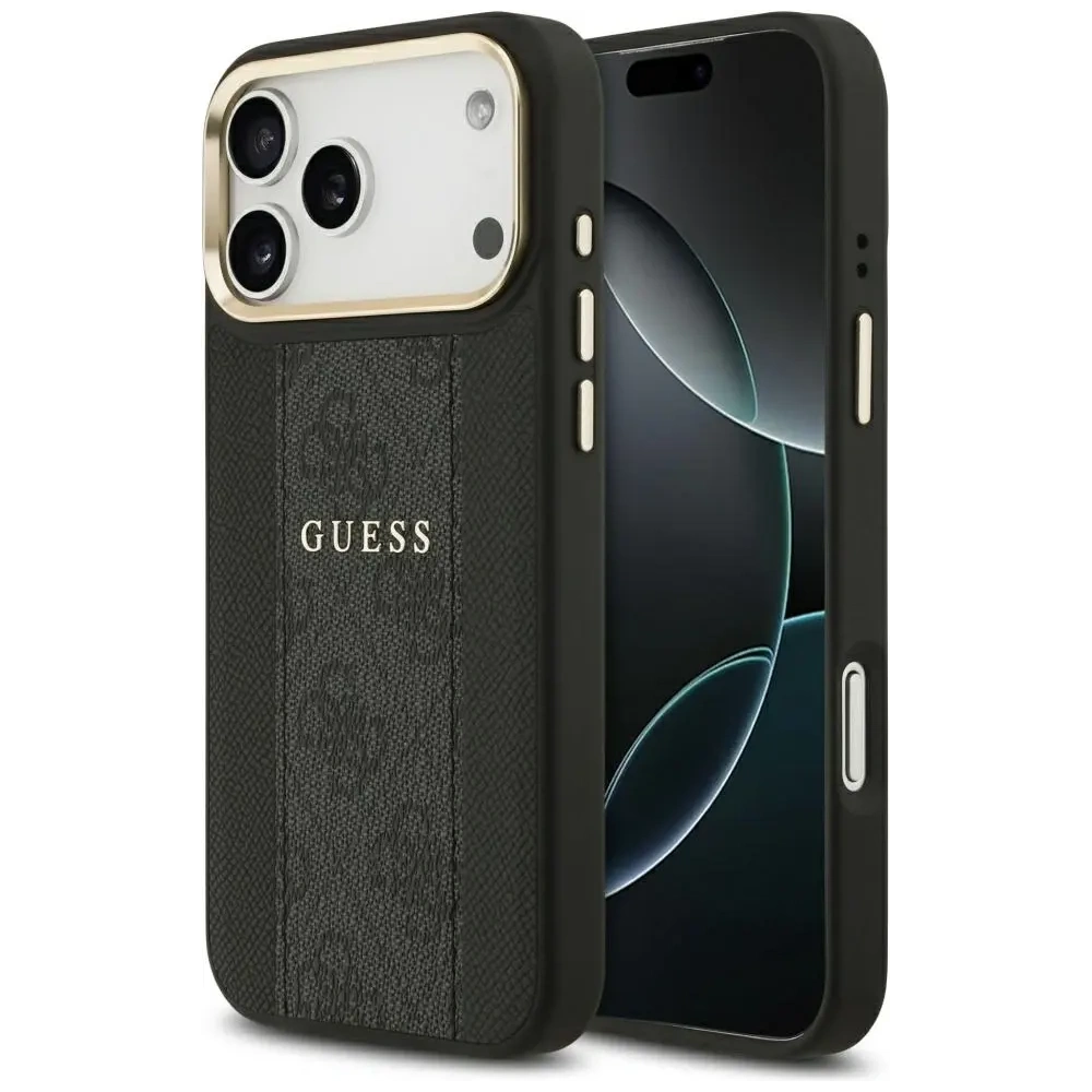 Etui Guess 4G Stripe MagSafe do Apple iPhone 17 Pro Max czarny