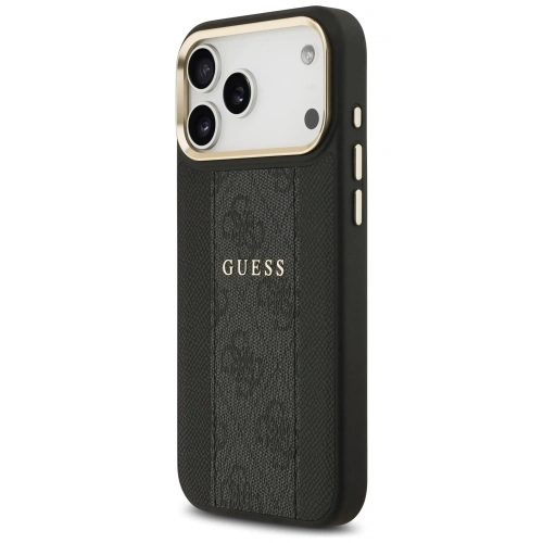 Etui Guess 4G Stripe MagSafe do Apple iPhone 17 Pro Max czarny