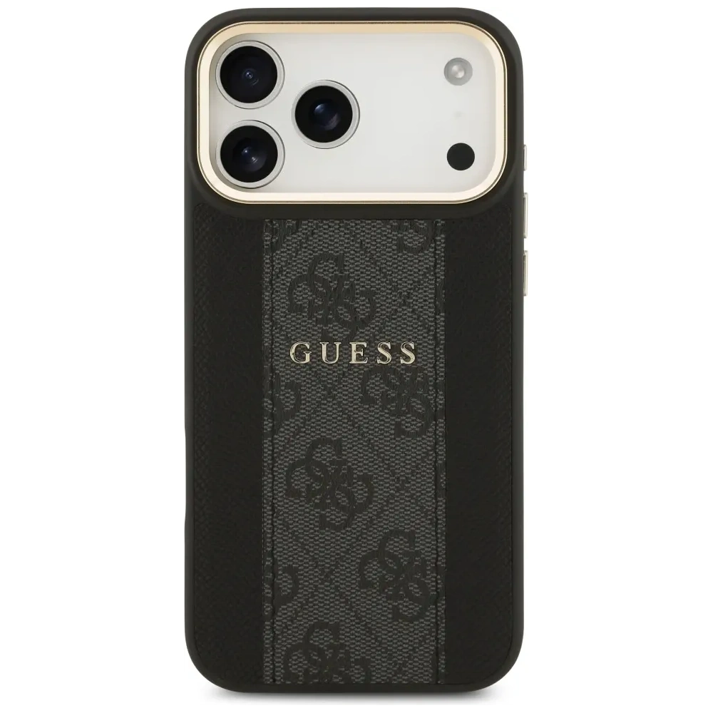Etui Guess 4G Stripe MagSafe do Apple iPhone 17 Pro Max czarny