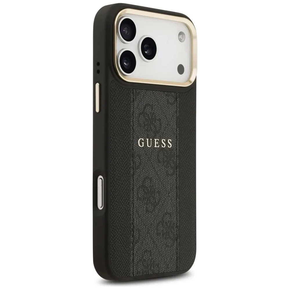 Etui Guess 4G Stripe MagSafe do Apple iPhone 17 Pro Max czarny