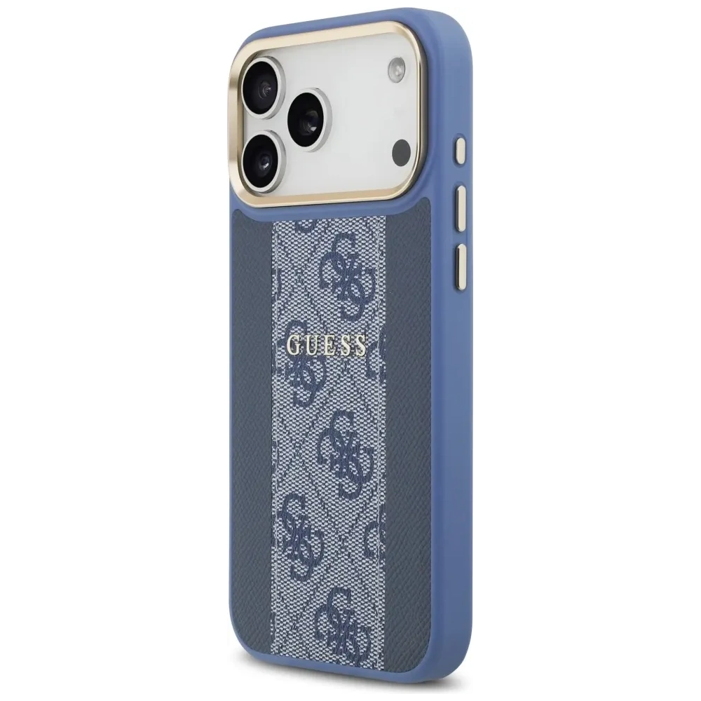 Etui Guess 4G Stripe MagSafe do Apple iPhone 17 Pro Max niebieski