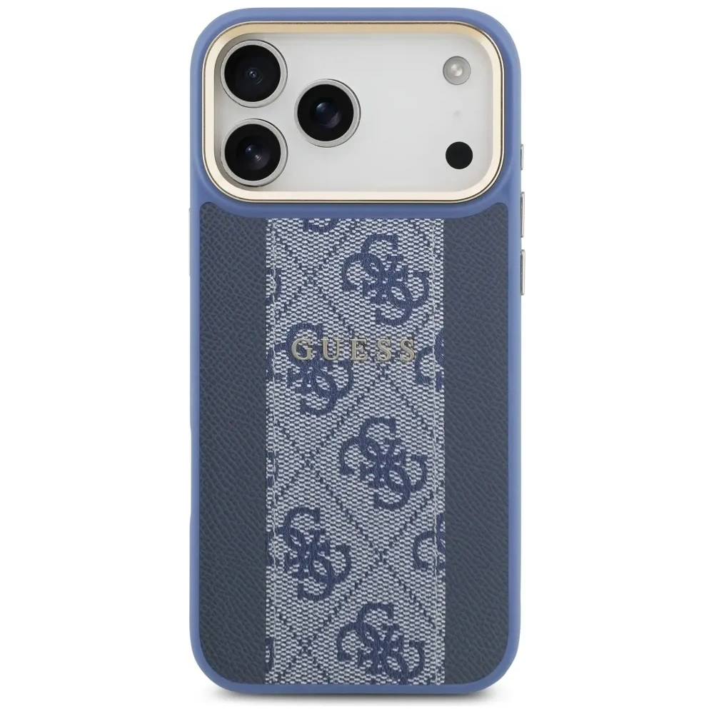 Etui Guess 4G Stripe MagSafe do Apple iPhone 17 Pro Max niebieski