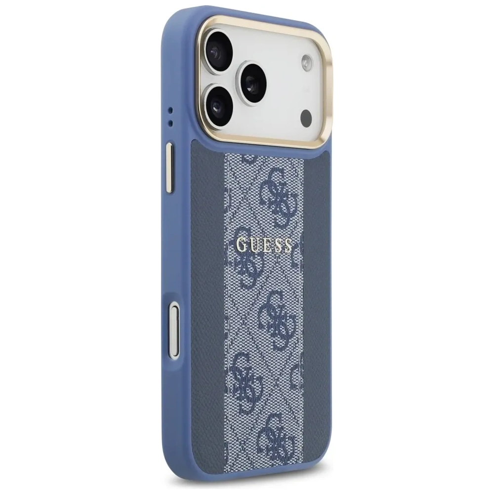 Etui Guess 4G Stripe MagSafe do Apple iPhone 17 Pro Max niebieski