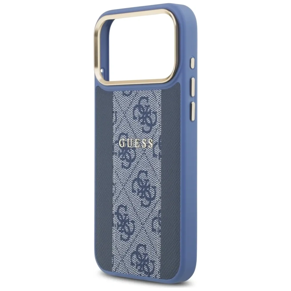 Etui Guess 4G Stripe MagSafe do Apple iPhone 17 Pro Max niebieski