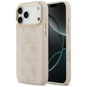 Etui Guess 4G Stripe MagSafe do Apple iPhone 17 Pro Max różowy
