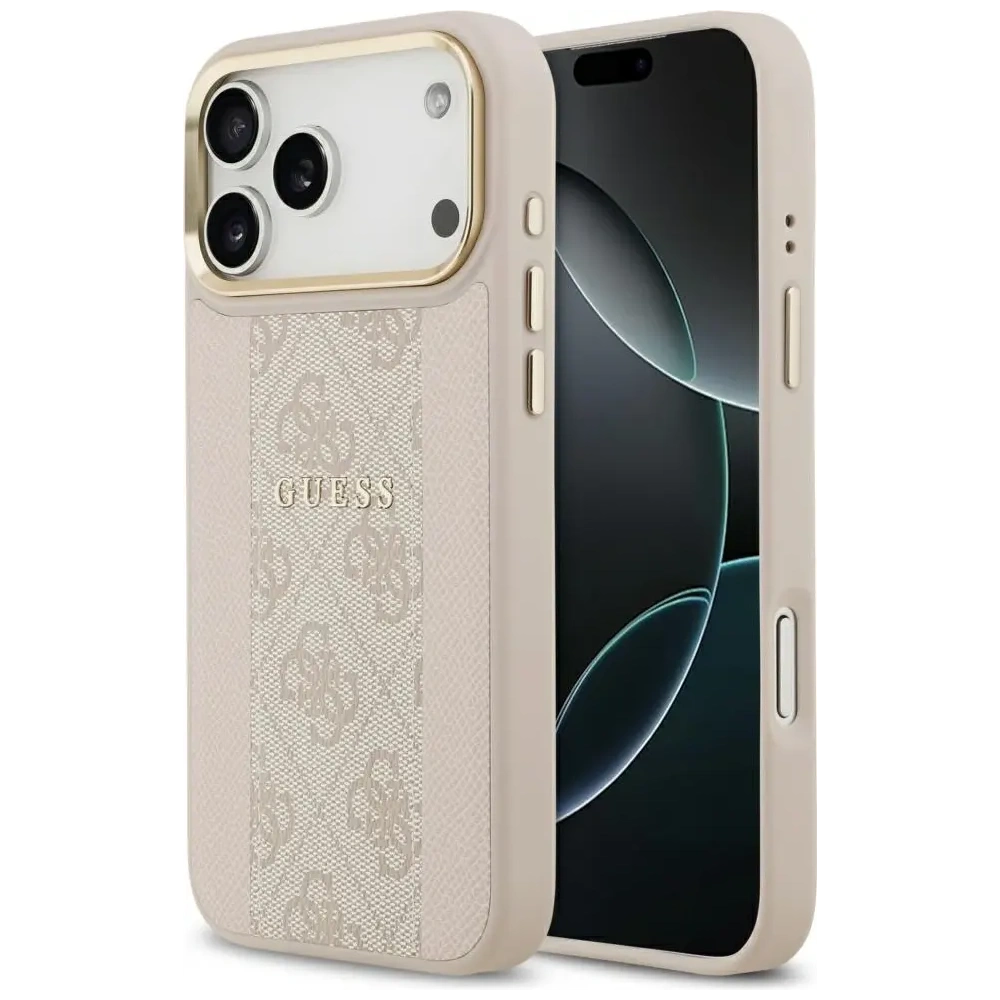 Etui Guess 4G Stripe MagSafe do Apple iPhone 17 Pro Max różowy