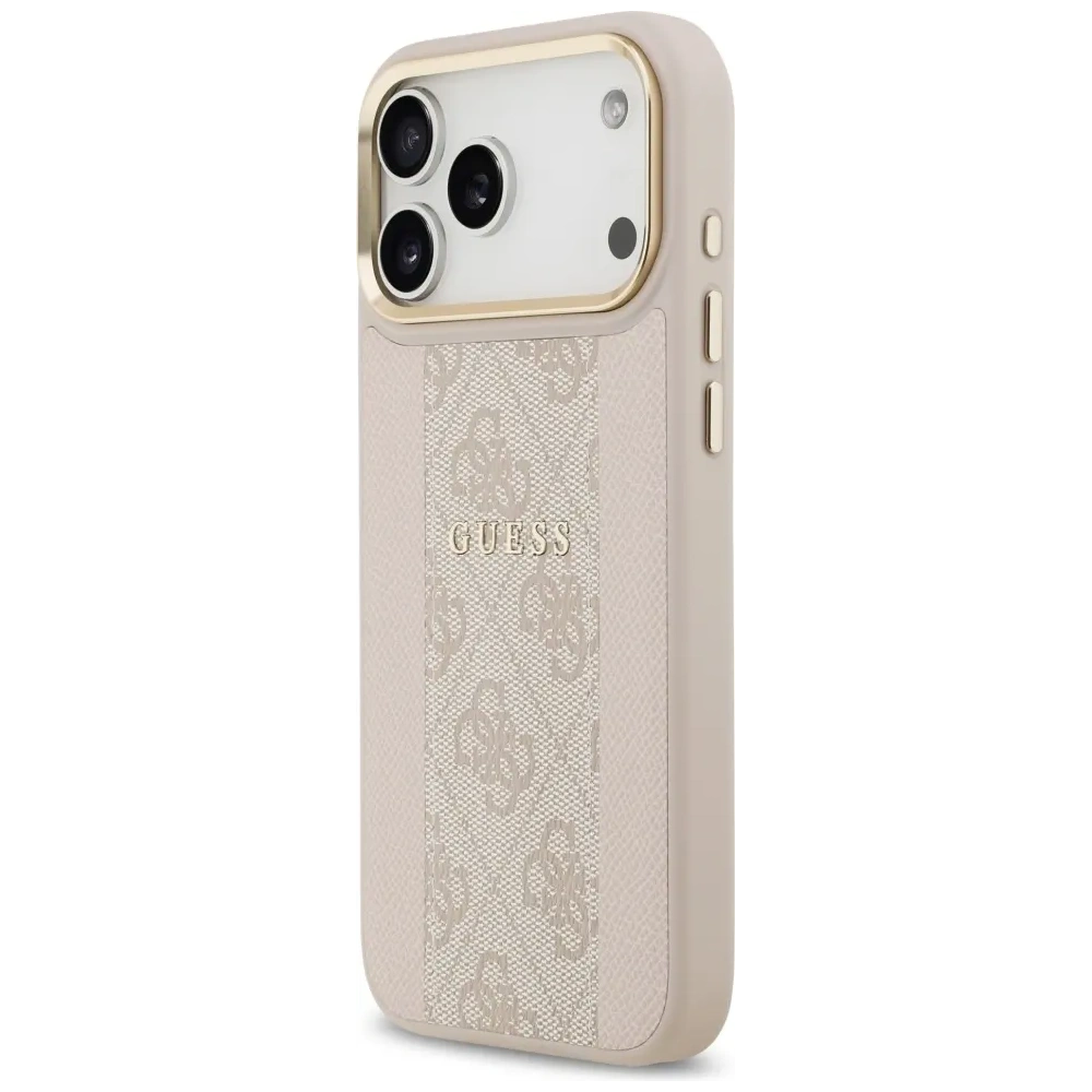 Etui Guess 4G Stripe MagSafe do Apple iPhone 17 Pro Max różowy