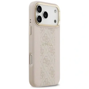 Etui Guess 4G Stripe MagSafe do Apple iPhone 17 Pro Max różowy