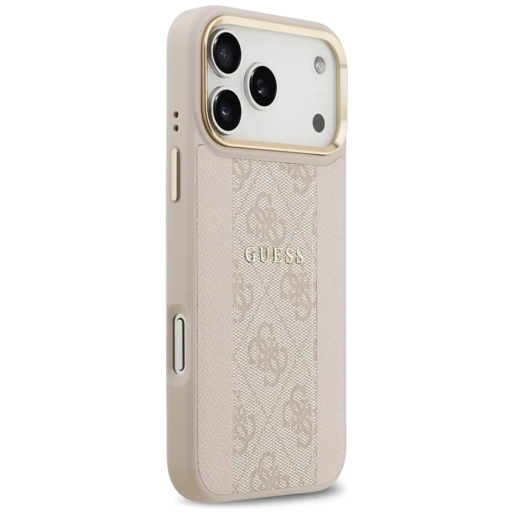 Etui Guess 4G Stripe MagSafe do Apple iPhone 17 Pro Max różowy