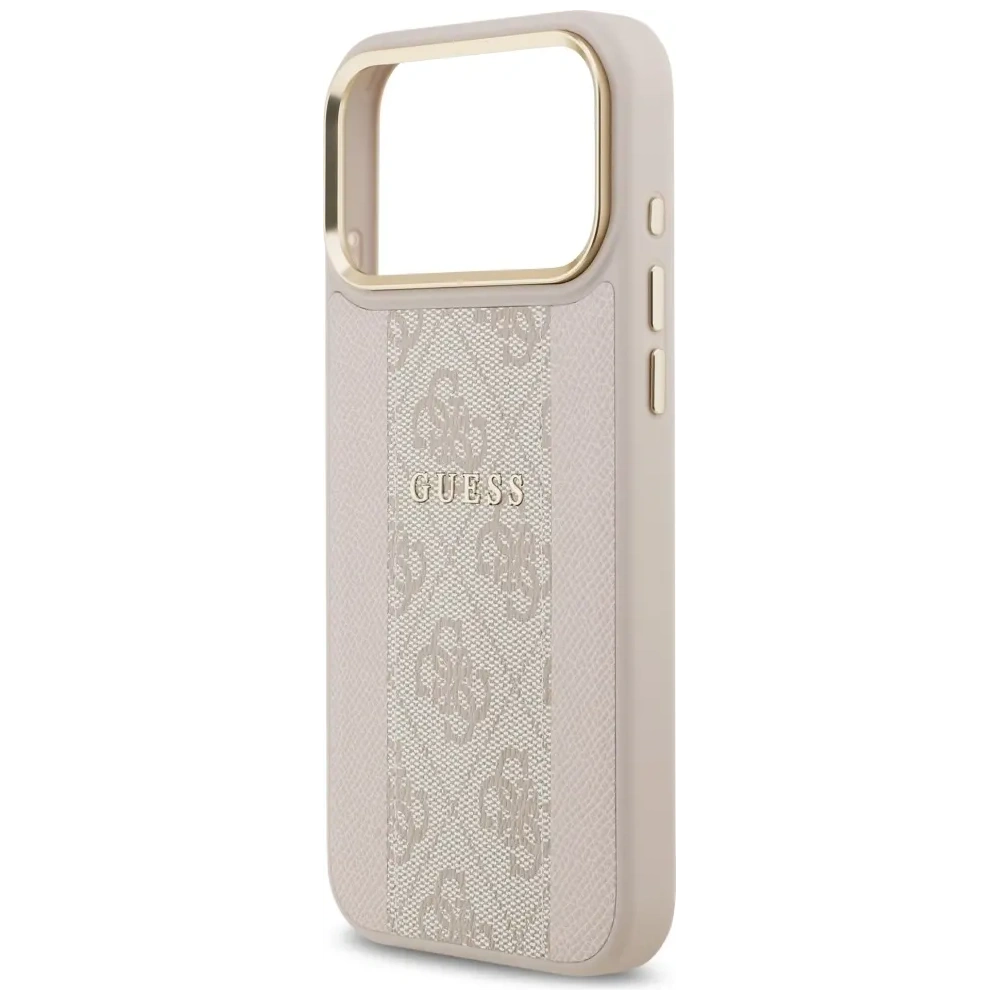 Etui Guess 4G Stripe MagSafe do Apple iPhone 17 Pro Max różowy