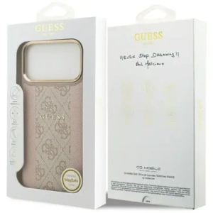 Etui Guess 4G Stripe MagSafe do Apple iPhone 17 Pro Max różowy