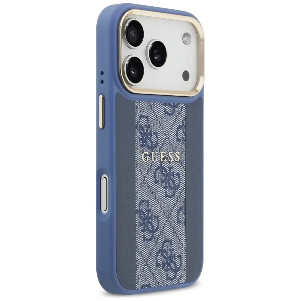 Etui Guess 4G Stripe MagSafe do Apple iPhone 17 Pro niebieski