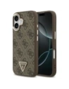 Etui Guess 4G Triangle Logo MagSafe do Apple iPhone 17 brązowy złoty
