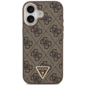 Etui Guess 4G Triangle Logo MagSafe do Apple iPhone 17 brązowy złoty