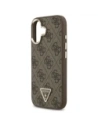 Etui Guess 4G Triangle Logo MagSafe do Apple iPhone 17 brązowy złoty