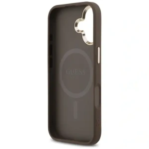 Etui Guess 4G Triangle Logo MagSafe do Apple iPhone 17 brązowy złoty
